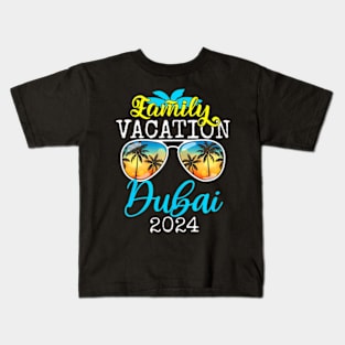 Family Vacay Squad Beach Trip Family Vacation Dubai 2024 Kids T-Shirt